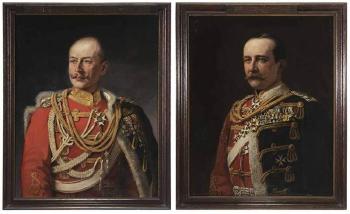 Austro-Hungarian Officers: one facing right and looking left by 
																			Carl Langhorst