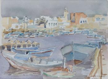Le Port de Mahdia, Tunisie by 
																	Philippe Mainie