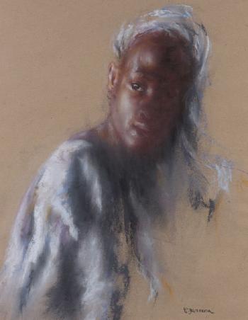 Portrait de jeune Africaine by 
																	Catherine Dammeron