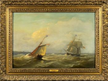 Marine par gros Temps by 
																	Christian Cornelis Kannemans