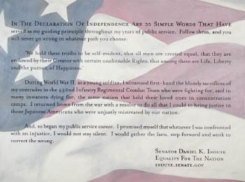 Senator Daniel Inouye, from the We Are Americans series by 
																	Sharon Inahara