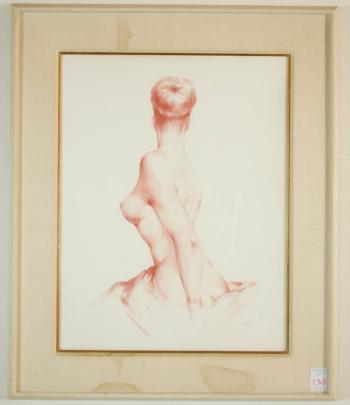 Profile of a female nude by 
																			Alejandro de Canedo