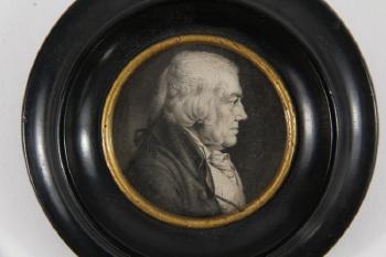 Portrait of John Fishbourne Mifflin (1759-1813). Portrait of John Beale Bordeley in black and white by 
																			Charles Fevret de St Memin