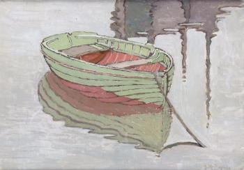 Study of a punt, Mousehole by 
																	Georgina Moutray Kyle