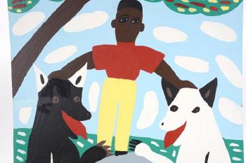 Black Dog & White Dog by 
																			Amos Ferguson