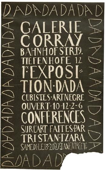 Plakat der ersten Dada-Ausstellung by 
																	 Dada Zurich