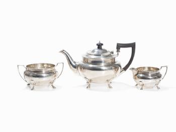 A George V 3-Piece Tea Set by 
																			 Walter Latham & Son