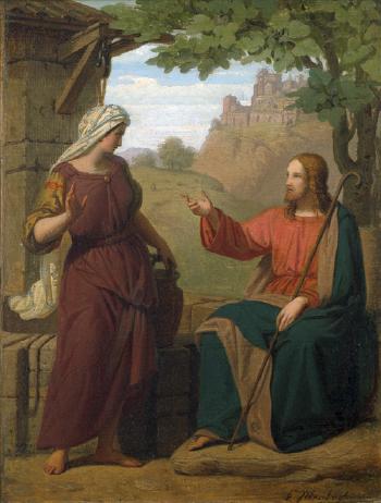 Christus und die Samariterin am Brunnen by 
																	Franz Ittenbach