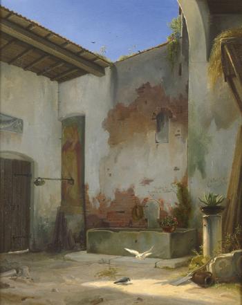 'Tomba di Romeo e Julietta'- Brunnenhof in Verona by 
																	Wilhelm Gail