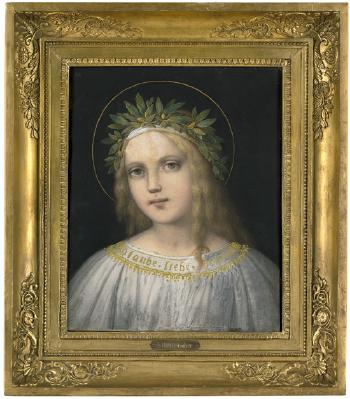 Portrait einer jugendlichen Heiligen mit Lorbeerkranz by 
																	Maria Ellenrieder