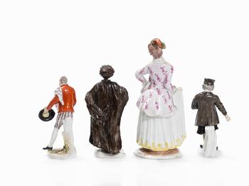 4 Figures by 
																			 Furstenberg Porcelain Manufactory