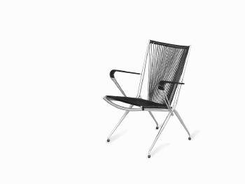 Pair of Folding Chrome Armchairs by 
																			Andre Monpoix