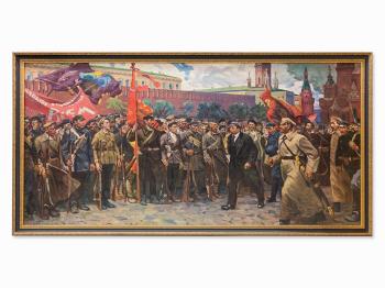 Lenin Leading The Bolsheviks by 
																			Ludmila Sergeevna Manevich
