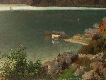 Lake Hallstatt by 
																			Johann Gottfried Pulian