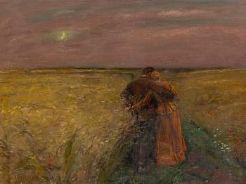 Couple in Landscape by 
																			Ludwig Julius Christian Dettmann