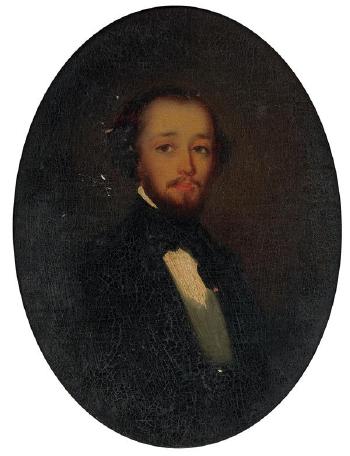 Philibert Comte de la Maisonfort trésorier général des Finances 1812-1880, dont la fille Jeanne épousa Charles de Lesseps, fils de Ferdinand by 
																	Felix Haffner