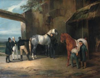 Le marchand de chevaux by 
																	Francois Hippolyte Lalaisse