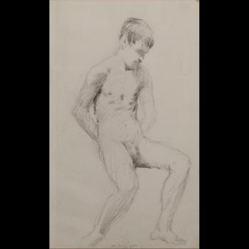 Nudo maschile by 
																	Horazio Gaigher