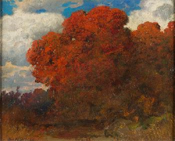 Herbstbäume by 
																	Eduard Rudisuhli