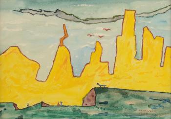 Yellow buttes by 
																			Frederick Remahl