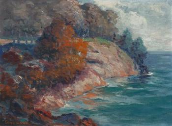 Red rocks from Presque Isle by 
																	Leon Lundmark