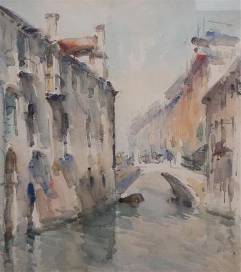 Venetian Canal by 
																	Carlo Ravagnan
