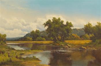 Riverscape by 
																	Frederick D Ogden