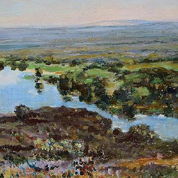 Landscape with River by 
																			Zinaida Kirillovna Gaiduk
