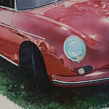 Red Porsche by 
																			Harold James Cleworth