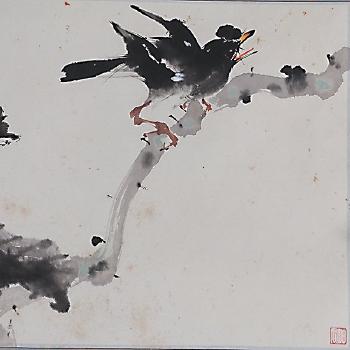 Bird and Loquats by 
																			 Liu Zhouguan