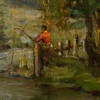 Fishing under the Tree by 
																			Gerda Maria Ahlm