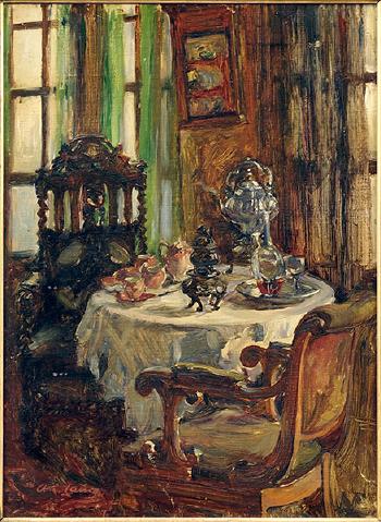 Tea table by 
																	Annie Rose Laing