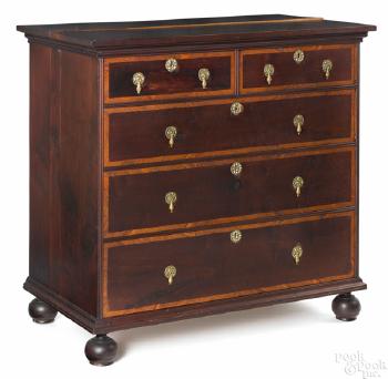William & Mary style chest of drawers by 
																	Frank Auspitz