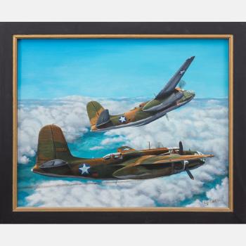 A Pair of Douglas A-20 'Havoc' Bombers by 
																			Albert J Enckler