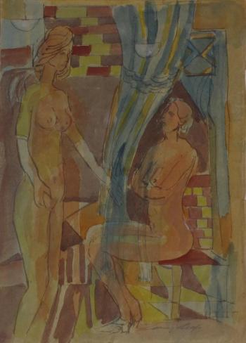 Two women by 
																	Adolf Zardinsh