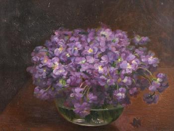 Vase de violettes by 
																	Hortense Dury-Vasselon