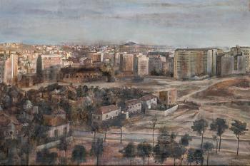 Vista de Madrid desde el cerro de La Plata. Desnudo de espaldas by 
																	Isabel Quintanilla