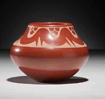 San Ildefonso Redware Pottery Jar by 
																			Popovi Da