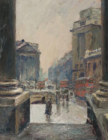 London: The Bank from the Royal Exchange by 
																	Piero Sansalvadore