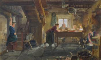 Dinner time by 
																	Alfred Downing Fripp