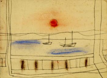 Two boats by 
																	Patrick Heron