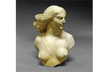 Bust of a nude, with flowing hair by 
																	Marnix d'Haveloose