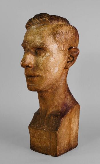 Portrait bust of a man by 
																	Arnold Auerbach