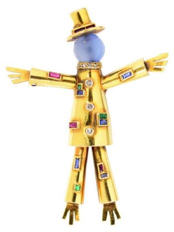 Scarecrow brooch by 
																	 Lacloche Freres