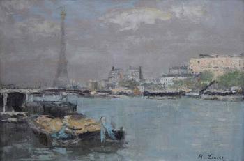 La Seine à Passy by 
																			Henri Dezire