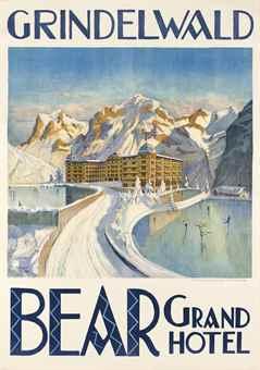 Grindelwald, Bear Grand Hotel by 
																	E Enblom