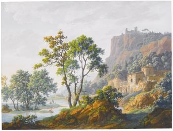 A pair of Pastoral landscapes by 
																	Louis Bacler d'Albe