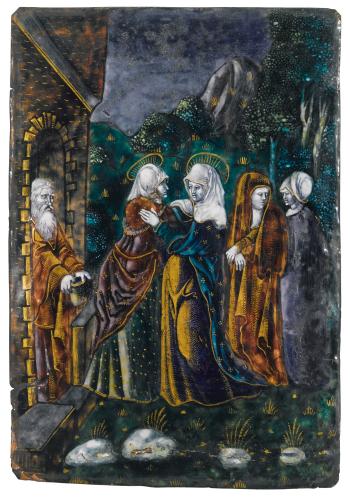Plaque of the Visitation by 
																	Colin Nouailher
