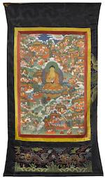 A group of eight thangkas from an Avadanakalpalata set by 
																			 Tibetan School