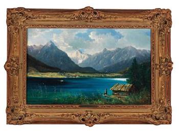 Lake Achensee with a view of Pertisau by 
																			Karl Lefeubure